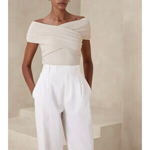 Banana Republic Cream Off-Shoulder Blouse